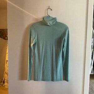 New Kinross Lightweight Cashmere Slouchy Turtle/Funnel Neck Sweater - XS